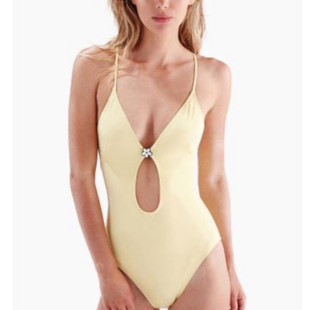 Solid & Striped The Kelsey Cutout Pastel Yellow